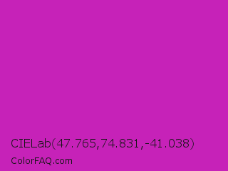 CIELab 47.765,74.831,-41.038 Color Image