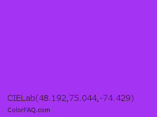 CIELab 48.192,75.044,-74.429 Color Image