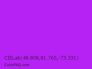 CIELab 48.808,81.765,-73.331 Color Image
