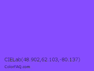 CIELab 48.902,62.103,-80.137 Color Image
