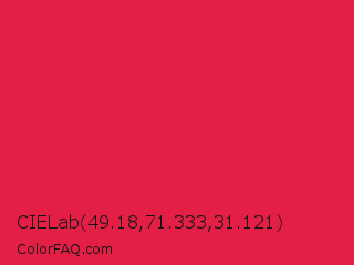 CIELab 49.18,71.333,31.121 Color Image