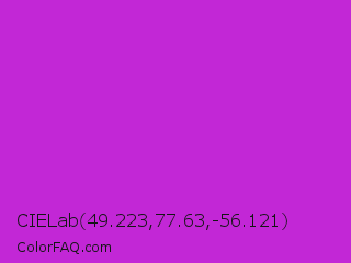 CIELab 49.223,77.63,-56.121 Color Image