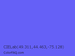 CIELab 49.311,44.463,-75.128 Color Image