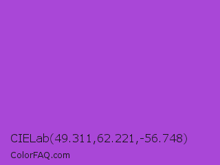 CIELab 49.311,62.221,-56.748 Color Image