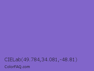 CIELab 49.784,34.081,-48.81 Color Image