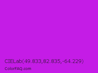CIELab 49.833,82.835,-64.229 Color Image
