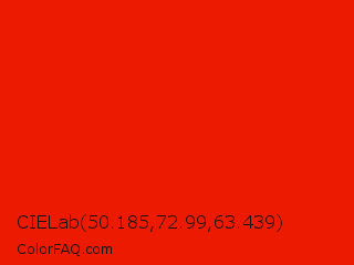 CIELab 50.185,72.99,63.439 Color Image