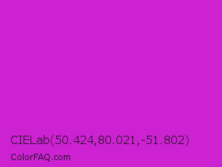 CIELab 50.424,80.021,-51.802 Color Image