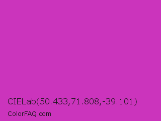 CIELab 50.433,71.808,-39.101 Color Image