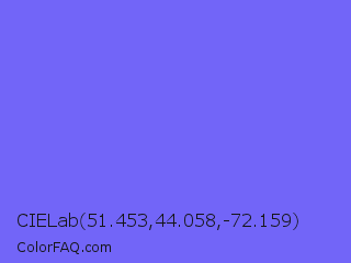 CIELab 51.453,44.058,-72.159 Color Image