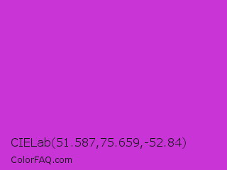 CIELab 51.587,75.659,-52.84 Color Image