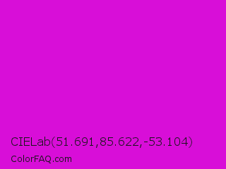 CIELab 51.691,85.622,-53.104 Color Image
