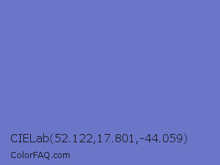 CIELab 52.122,17.801,-44.059 Color Image