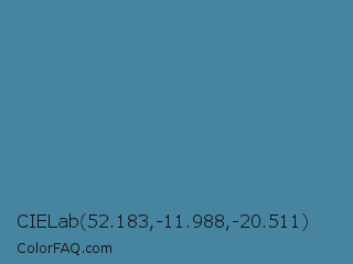 CIELab 52.183,-11.988,-20.511 Color Image
