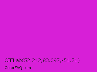 CIELab 52.212,83.097,-51.71 Color Image