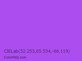 CIELab 52.253,65.534,-66.119 Color Image