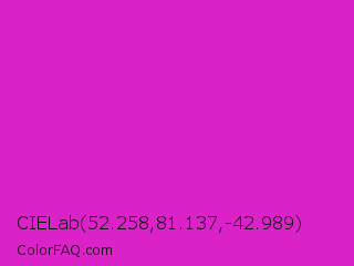 CIELab 52.258,81.137,-42.989 Color Image
