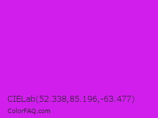 CIELab 52.338,85.196,-63.477 Color Image