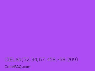 CIELab 52.34,67.458,-68.209 Color Image