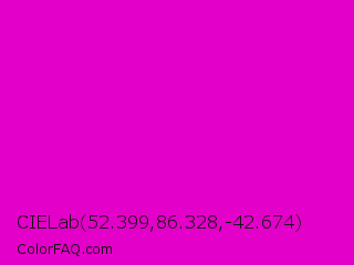 CIELab 52.399,86.328,-42.674 Color Image