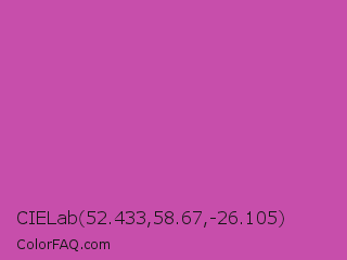 CIELab 52.433,58.67,-26.105 Color Image