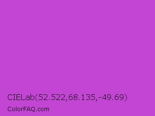 CIELab 52.522,68.135,-49.69 Color Image