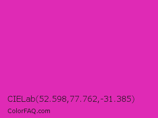 CIELab 52.598,77.762,-31.385 Color Image