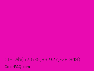 CIELab 52.636,83.927,-28.848 Color Image