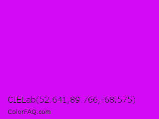 CIELab 52.641,89.766,-68.575 Color Image