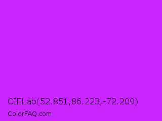 CIELab 52.851,86.223,-72.209 Color Image
