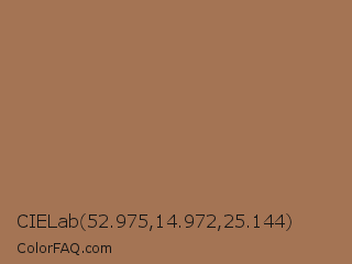 CIELab 52.975,14.972,25.144 Color Image