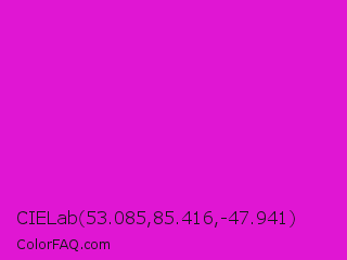 CIELab 53.085,85.416,-47.941 Color Image
