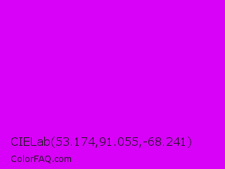 CIELab 53.174,91.055,-68.241 Color Image