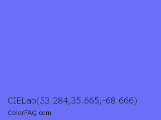 CIELab 53.284,35.665,-68.666 Color Image