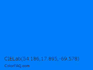 CIELab 54.186,17.895,-69.578 Color Image