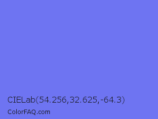 CIELab 54.256,32.625,-64.3 Color Image