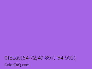 CIELab 54.72,49.897,-54.901 Color Image
