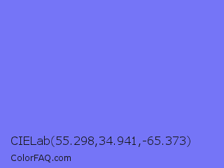 CIELab 55.298,34.941,-65.373 Color Image
