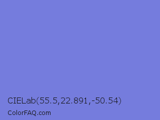 CIELab 55.5,22.891,-50.54 Color Image
