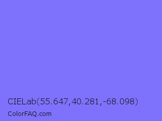 CIELab 55.647,40.281,-68.098 Color Image