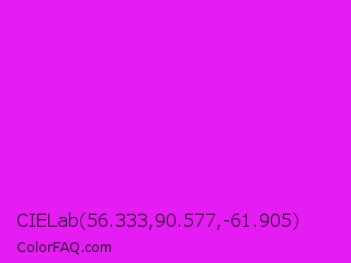 CIELab 56.333,90.577,-61.905 Color Image