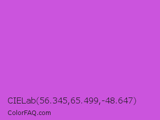 CIELab 56.345,65.499,-48.647 Color Image