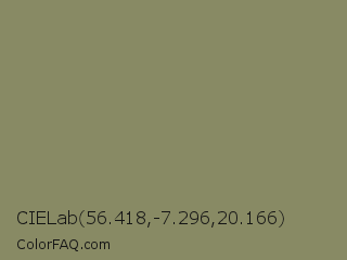 CIELab 56.418,-7.296,20.166 Color Image