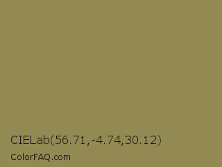CIELab 56.71,-4.74,30.12 Color Image