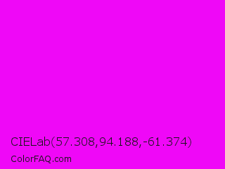 CIELab 57.308,94.188,-61.374 Color Image