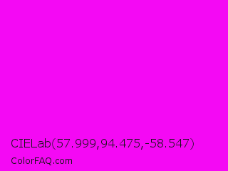 CIELab 57.999,94.475,-58.547 Color Image