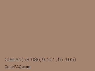 CIELab 58.086,9.501,16.105 Color Image
