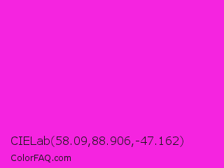 CIELab 58.09,88.906,-47.162 Color Image