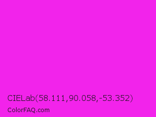 CIELab 58.111,90.058,-53.352 Color Image