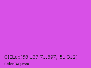 CIELab 58.137,71.897,-51.312 Color Image